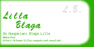 lilla blaga business card